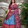 1214FRZMAIN1.jpg Tussar Silk Lehenga Choli with Pichwai and Patola Prints