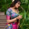 1222PNKCLO.jpg Captivating Pink Kalamkari Ensemble South Indian Elegance