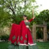 1654GRNMAIN1.jpg Green Color Cotton Navratri Lehenga Choli Set
