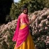 2001MSTSIDE_76d8a730-5cda-4f48-bee6-550a4b6c761c.jpg Mustard Color Zari Weaving Work Kanchipuram South Indian Lehenga Choli