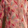Pink Silk Leaf Printed Kurta Set