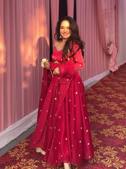 5936_2.jpg RED COLOR FENDY SILK ANARKALI SUIT