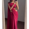 CL-MAROON_1_6559a630-6355-4307-9a75-f92e6d380a2f.jpg Maroon Soft Georgette Lucknowi Work Saree