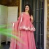 IMG_9445.jpg Elegant Pink Crushed Tissue Fabric Kurta Set