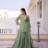 KA-1229_11.jpg Misty Green Fendi Crush Sharara Set