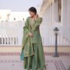 KA-1229_12.jpg Misty Green Fendi Crush Sharara Set