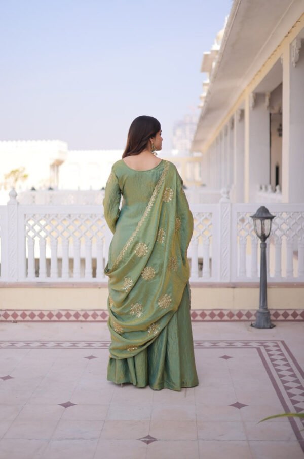 KA-1229_2.jpg Misty Green Fendi Crush Sharara Set