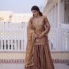 KA-1229_5.jpg Pastel Chocolate Fendi Crush Sharara Set