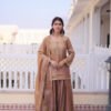 KA-1229_8.jpg Pastel Chocolate Fendi Crush Sharara Set