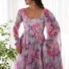 KB-263_1.jpg Exquisite Pink Organza Floral Print Anarkali Suit with Dupatta