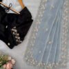 KD-618_3.jpg Sea Grey Fendy Silk Heavy Saree