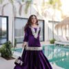 Royal Purple Ice Velvet Suit Set