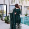 LW-9316_5.jpg Rich Green Rangoli Silk Gown Set