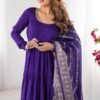 NKB-47PURPLE_3_cf8472bf-3050-4711-8988-ee8ec6d266f8.jpg Purple Roman Silk Four-Layer Anarkali Gown Set