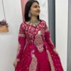 Pc-528_15.jpg Crimson Color Crop Top Lehenga with Embroidered Shrug