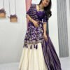 Pc-560_4.jpg Purple Lehenga Saree Set – Royal Elegance with Modern Flair