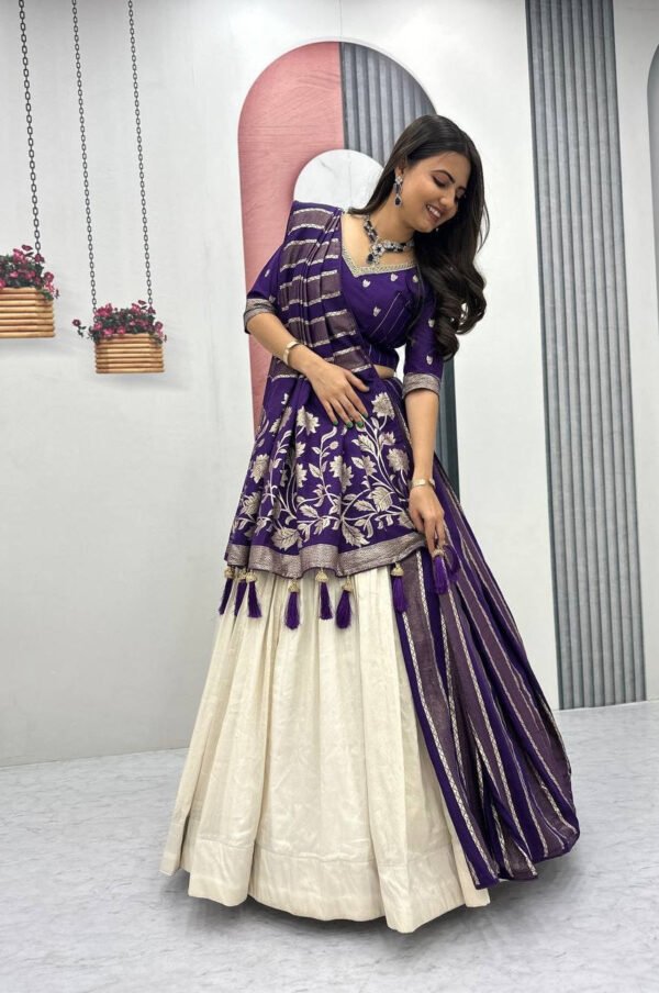 Pc-560_4.jpg Purple Lehenga Saree Set – Royal Elegance with Modern Flair