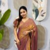SG-239_12.jpg Copper Color Space Silk Gown Saree with Beads Lace & Dupatta