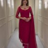 Maroon Designer Suit Set