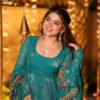 TD-6098_2.jpg Crushed Silk Anarkali Suit Set