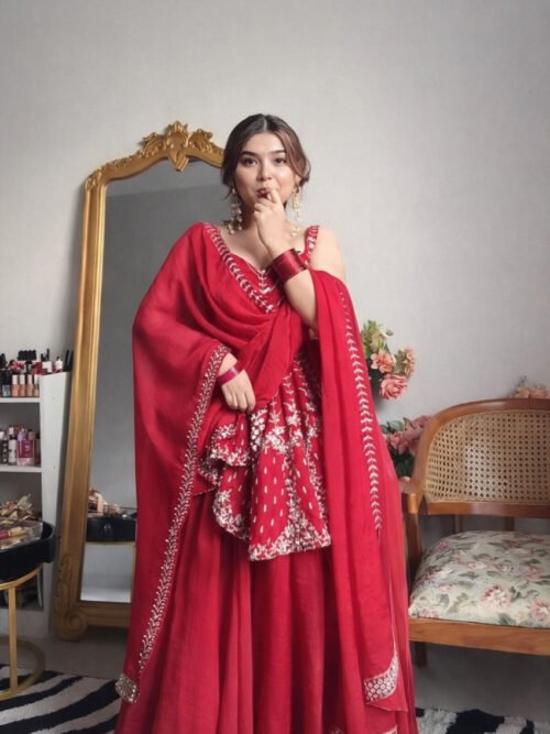 TD-6103_2.jpg Gulal Georgette Sharara Set with Heavy Sequins & Zari Embroidery