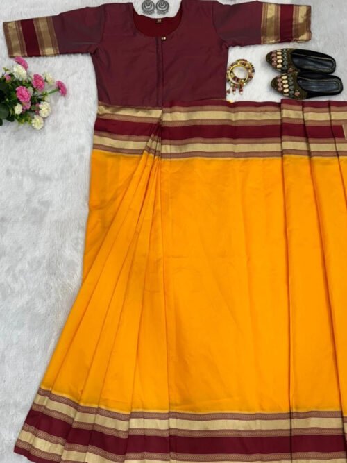Untitled_1.jpg Orange Color Zip & Go Saree