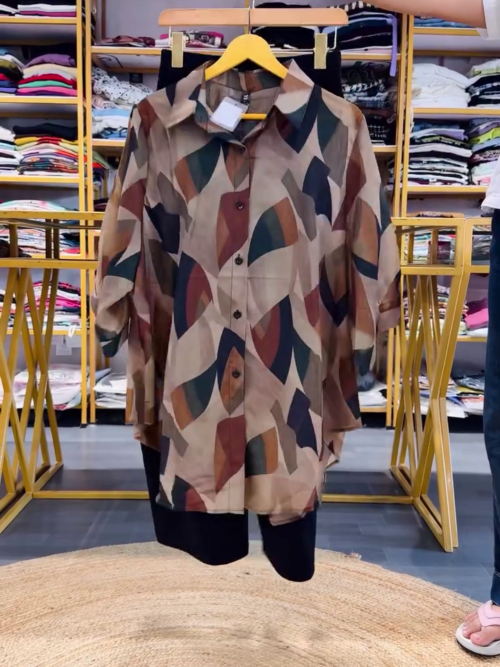 vlcsnap-2026-07-09-16h12m45s093 Women Abstract Print Button-Down Shirt